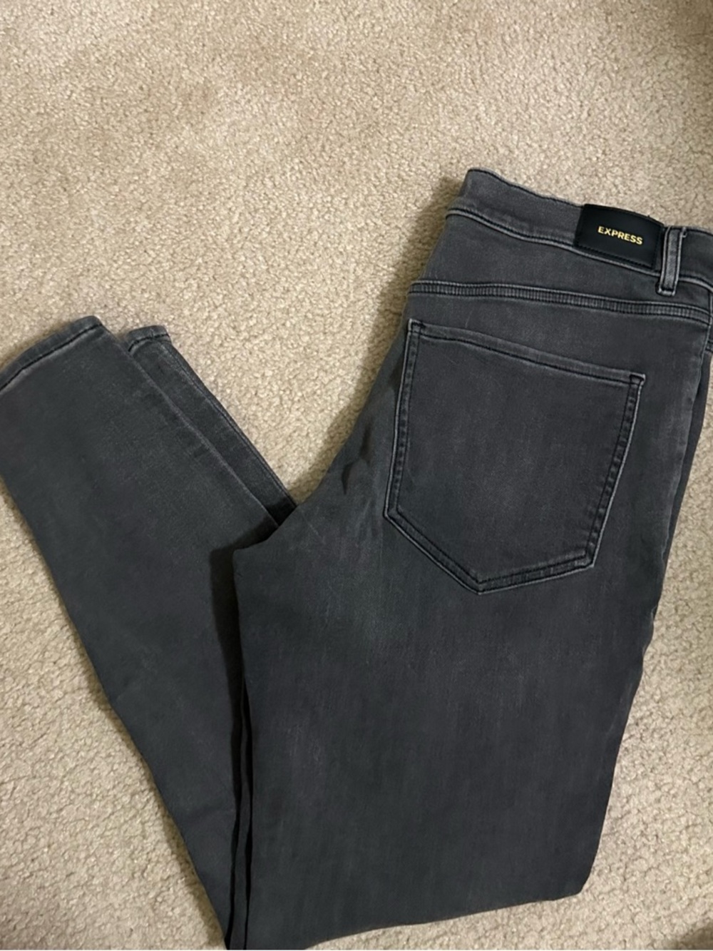 Express Slim Skinny Jeans in Washed Charcoal